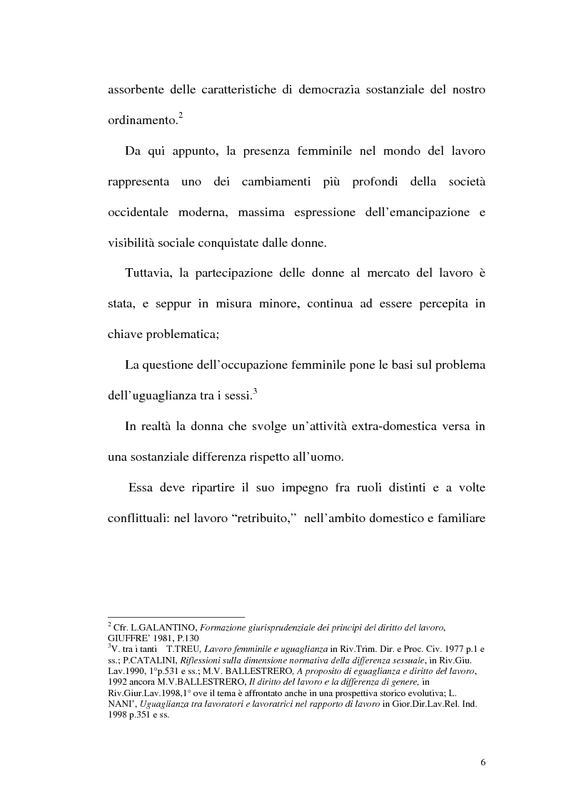 Anteprima della tesi: Profili attuali in materia di lavoro femminile, Pagina 2