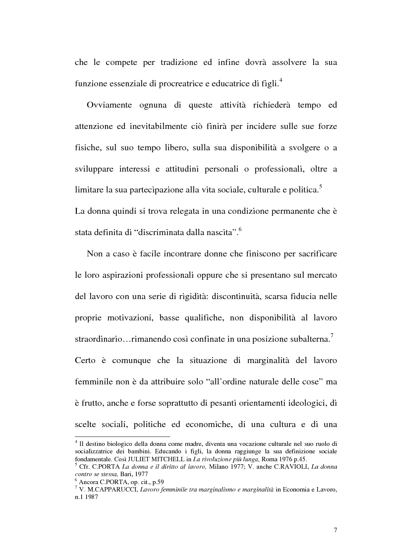 Anteprima della tesi: Profili attuali in materia di lavoro femminile, Pagina 3