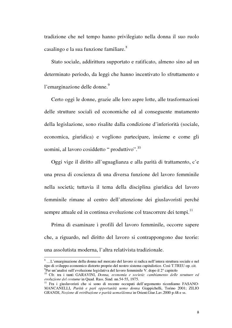 Anteprima della tesi: Profili attuali in materia di lavoro femminile, Pagina 4