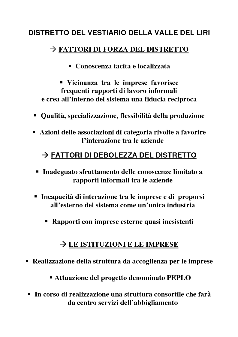 Anteprima della tesi: Internazionalizzazione dei distretti industriali. L'abbigliamento nella Valle del Liri, Pagina 17