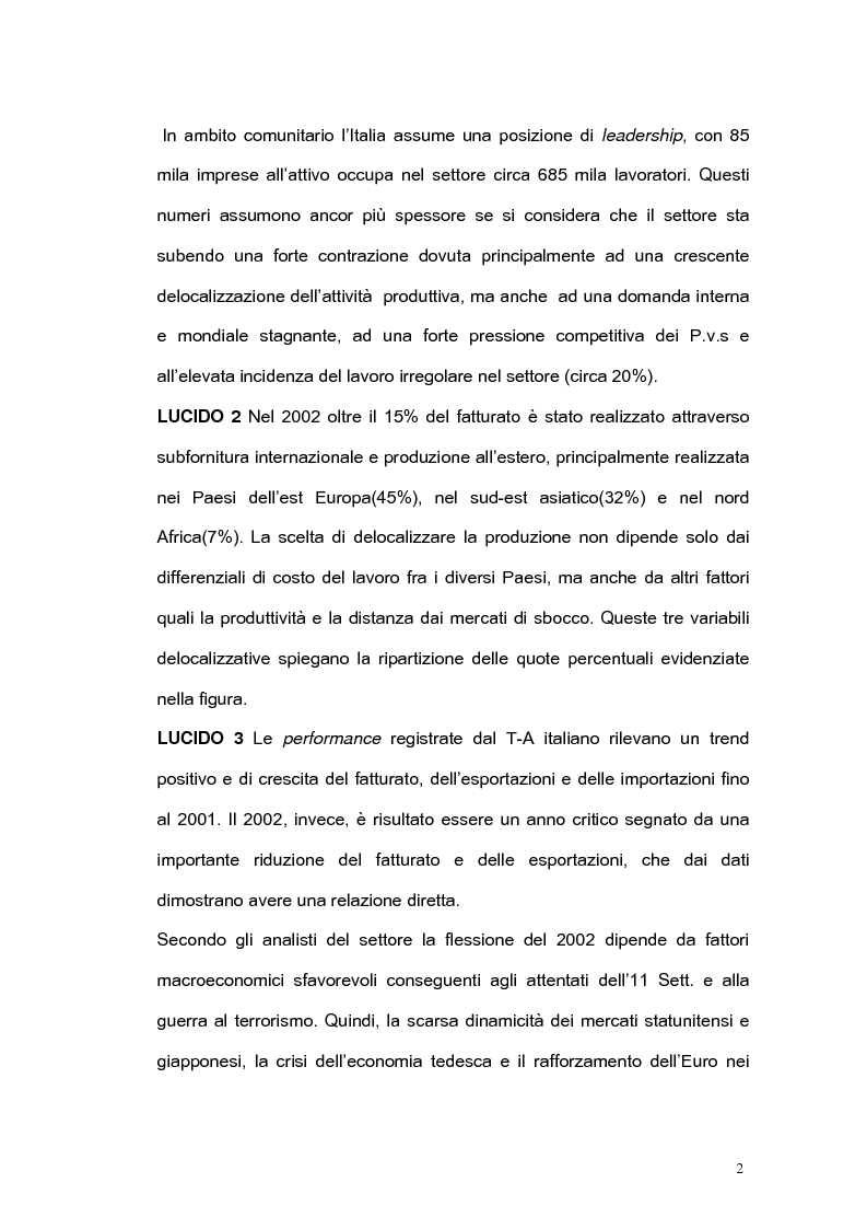 Anteprima della tesi: Internazionalizzazione dei distretti industriali. L'abbigliamento nella Valle del Liri, Pagina 2