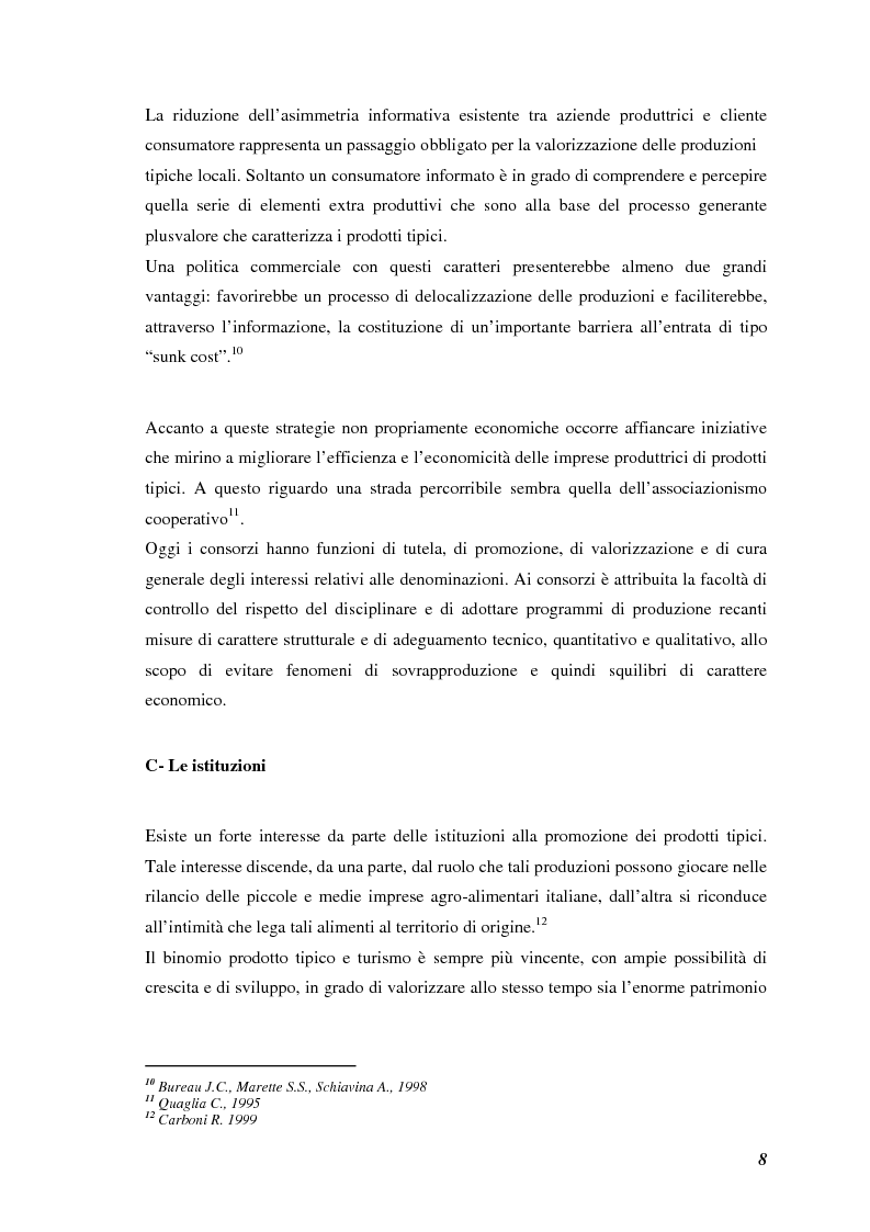 Anteprima della tesi: Prodotti tipici, azioni di marketing ed educazione alimentare: l'esperienza nelle scuole primarie di Reggio Emilia, Pagina 10