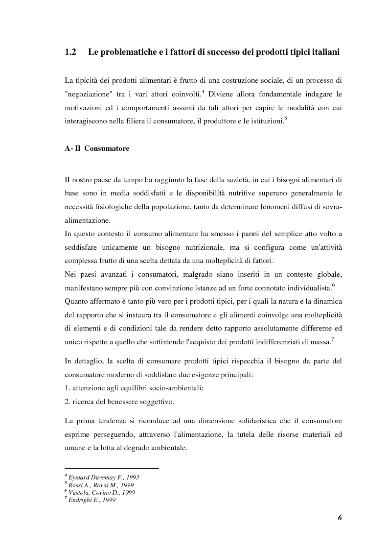Anteprima della tesi: Prodotti tipici, azioni di marketing ed educazione alimentare: l'esperienza nelle scuole primarie di Reggio Emilia, Pagina 8