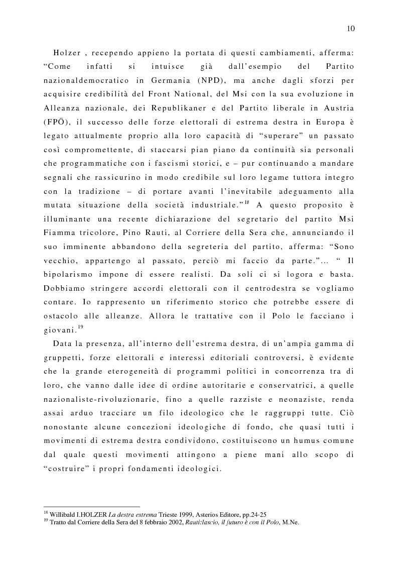 Anteprima della tesi: Il fenomeno naziskin. Analisi di una sottocultura giovanile., Pagina 10
