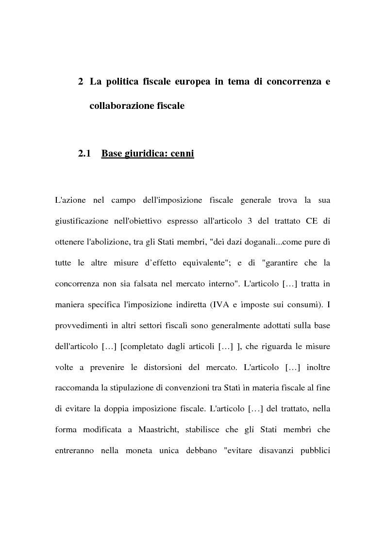 Anteprima della tesi: La concorrenza e la collaborazione fiscale (UE e OCSE), Pagina 6