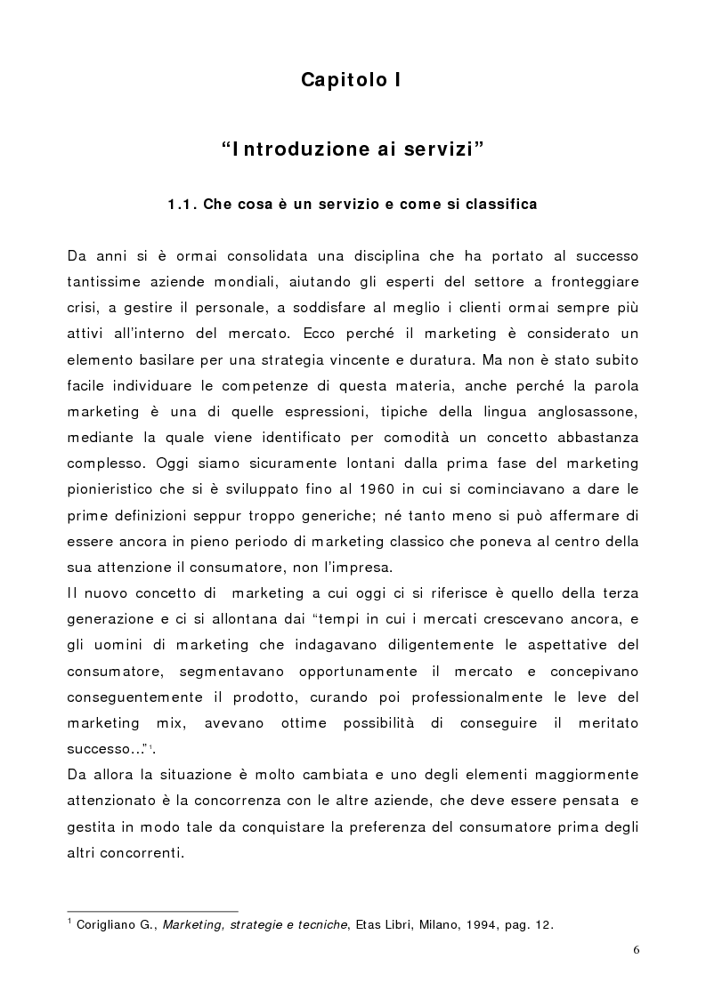 Anteprima della tesi: Il marketing dei servizi nel settore delle compagnie aeree. Il caso Air One., Pagina 4