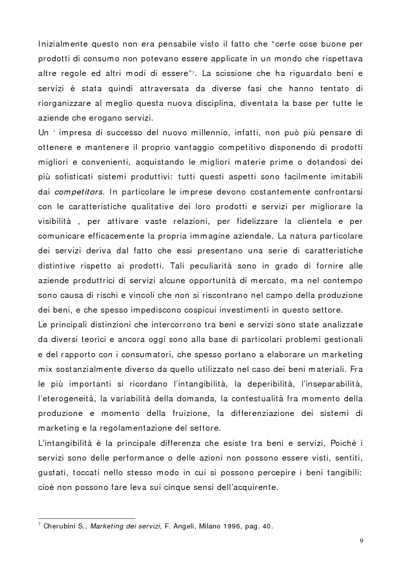 Anteprima della tesi: Il marketing dei servizi nel settore delle compagnie aeree. Il caso Air One., Pagina 7