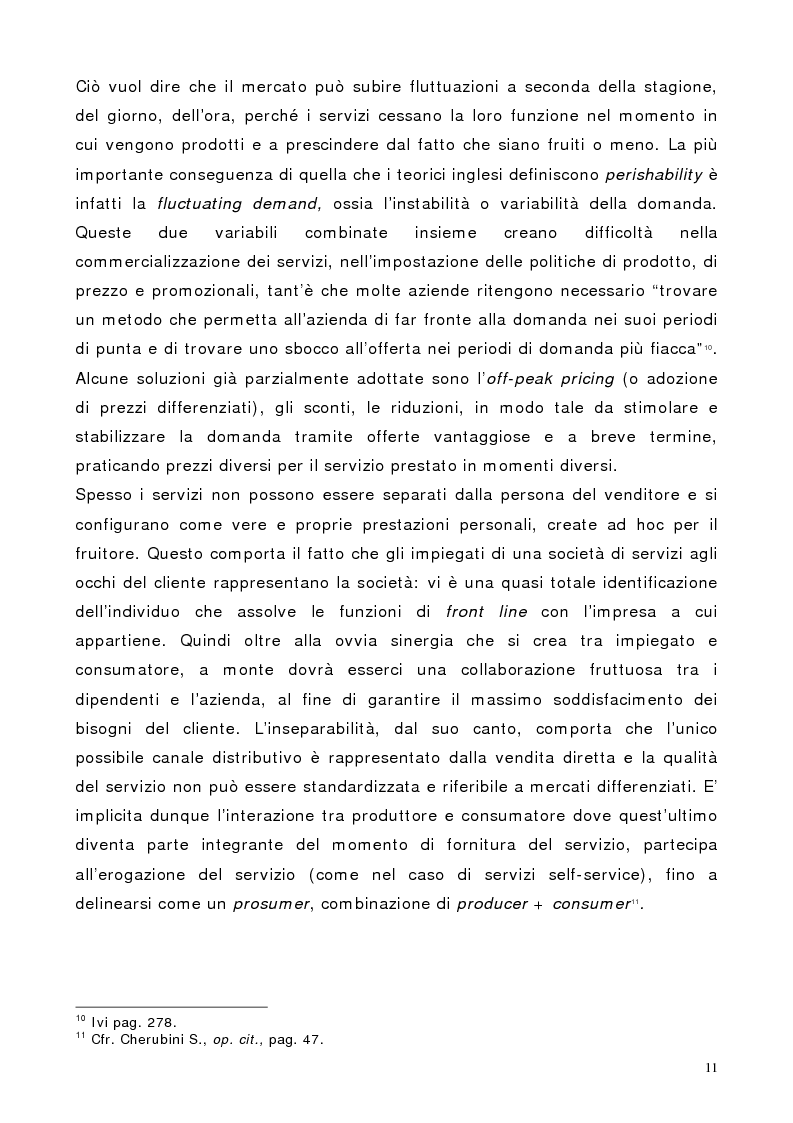 Anteprima della tesi: Il marketing dei servizi nel settore delle compagnie aeree. Il caso Air One., Pagina 9