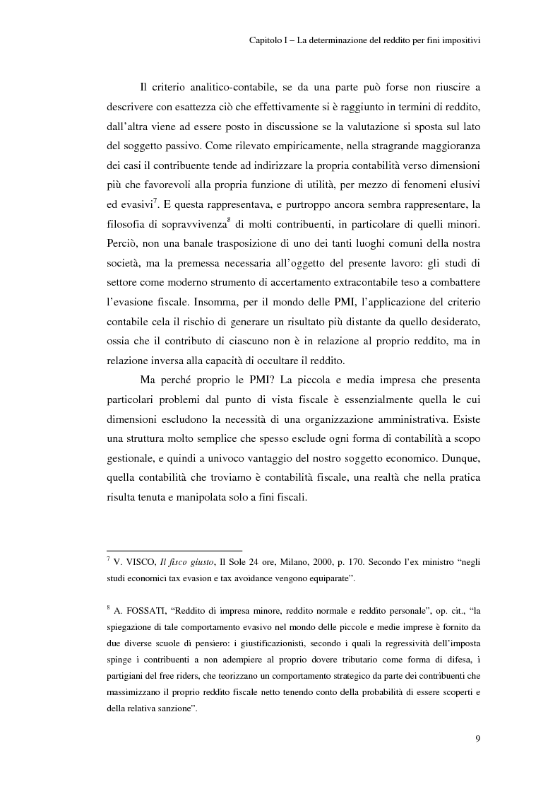 Anteprima della tesi: Gli studi di settore: un trade-off tra semplicità amministrativa ed equità del prelievo, Pagina 5