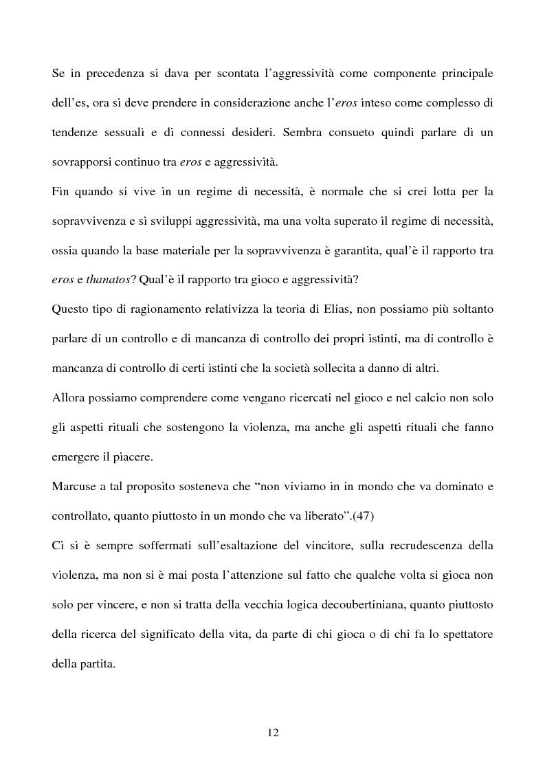 Anteprima della tesi: ''I significati del Calcio''. Sport, società e tifosi, con particolare riferimento alla vicenda cosentina., Pagina 12