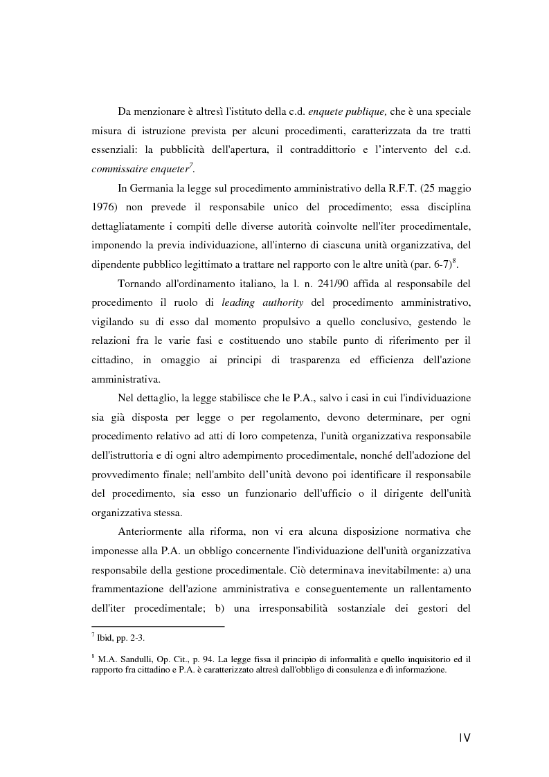 Anteprima della tesi: Il responsabile del procedimento amministrativo, Pagina 3