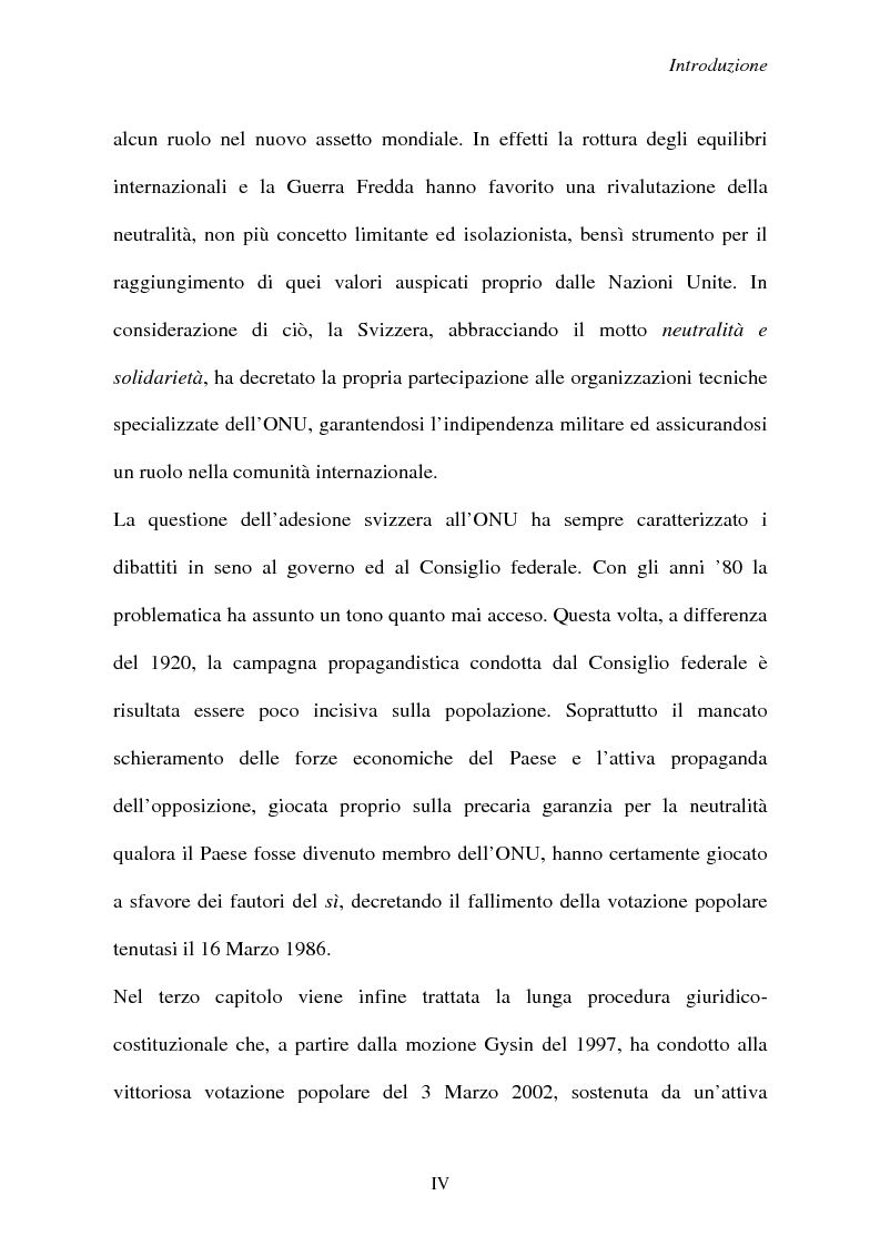 Anteprima della tesi: Svizzera e ONU: alla ricerca di una difficile neutralità, Pagina 4