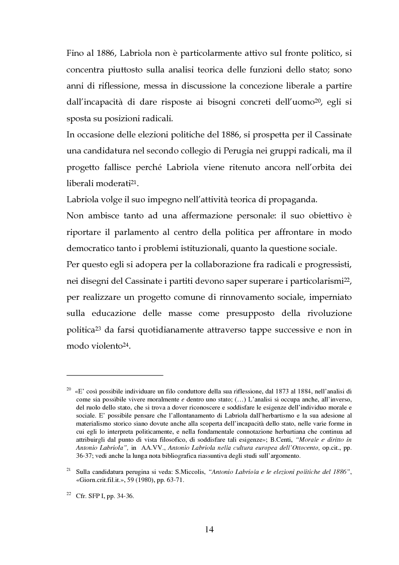 Anteprima della tesi: La filosofia della prassi in Antonio Labriola, Pagina 11
