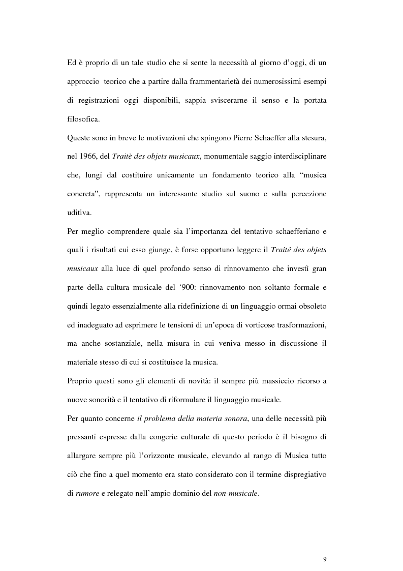 Anteprima della tesi: Pierre Schaeffer e l'oggetto sonoro, Pagina 7
