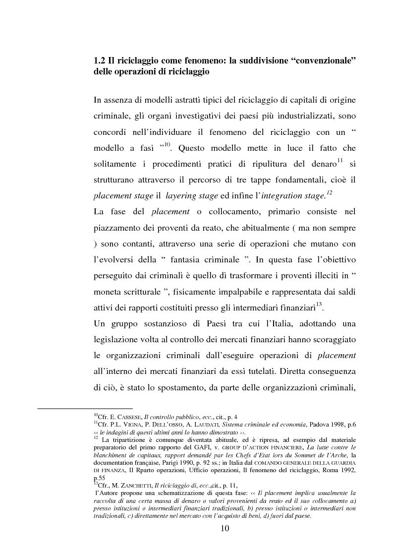 Anteprima della tesi: Evoluzione della normativa antiriciclaggio dalla legge n. 197/1991 alle questioni poste con il c.d. ''scudo fiscale'', Pagina 7