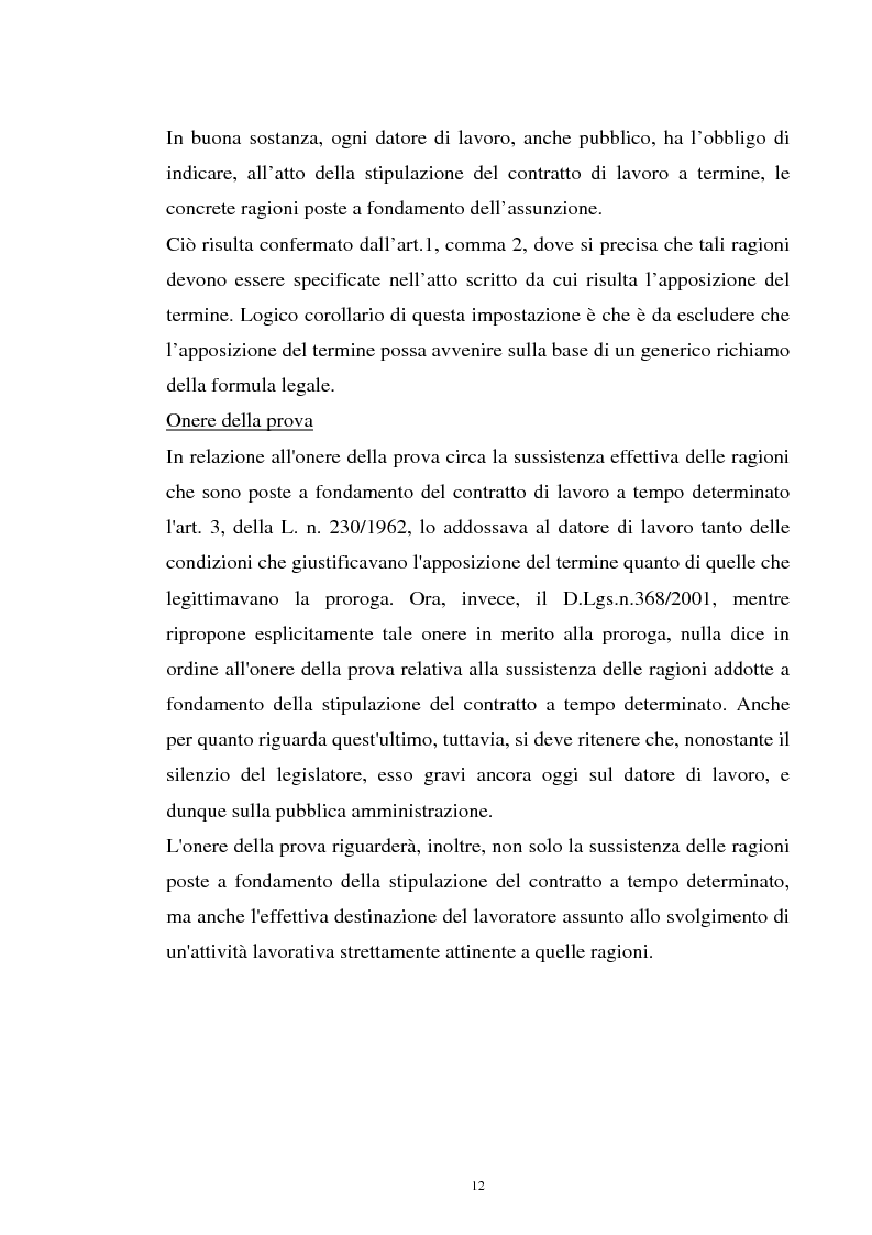 Anteprima della tesi: Il contratto a termine nel pubblico impiego, Pagina 10