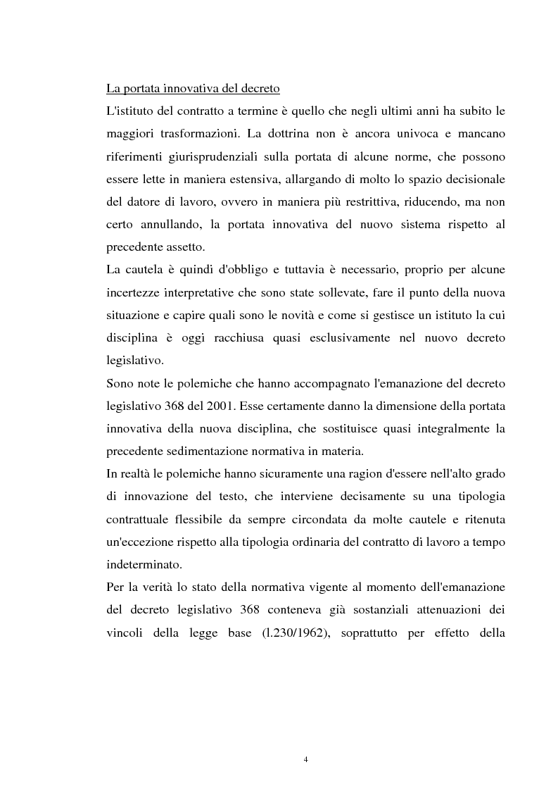 Anteprima della tesi: Il contratto a termine nel pubblico impiego, Pagina 2