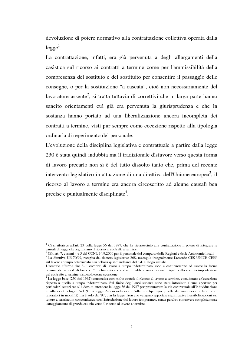 Anteprima della tesi: Il contratto a termine nel pubblico impiego, Pagina 3