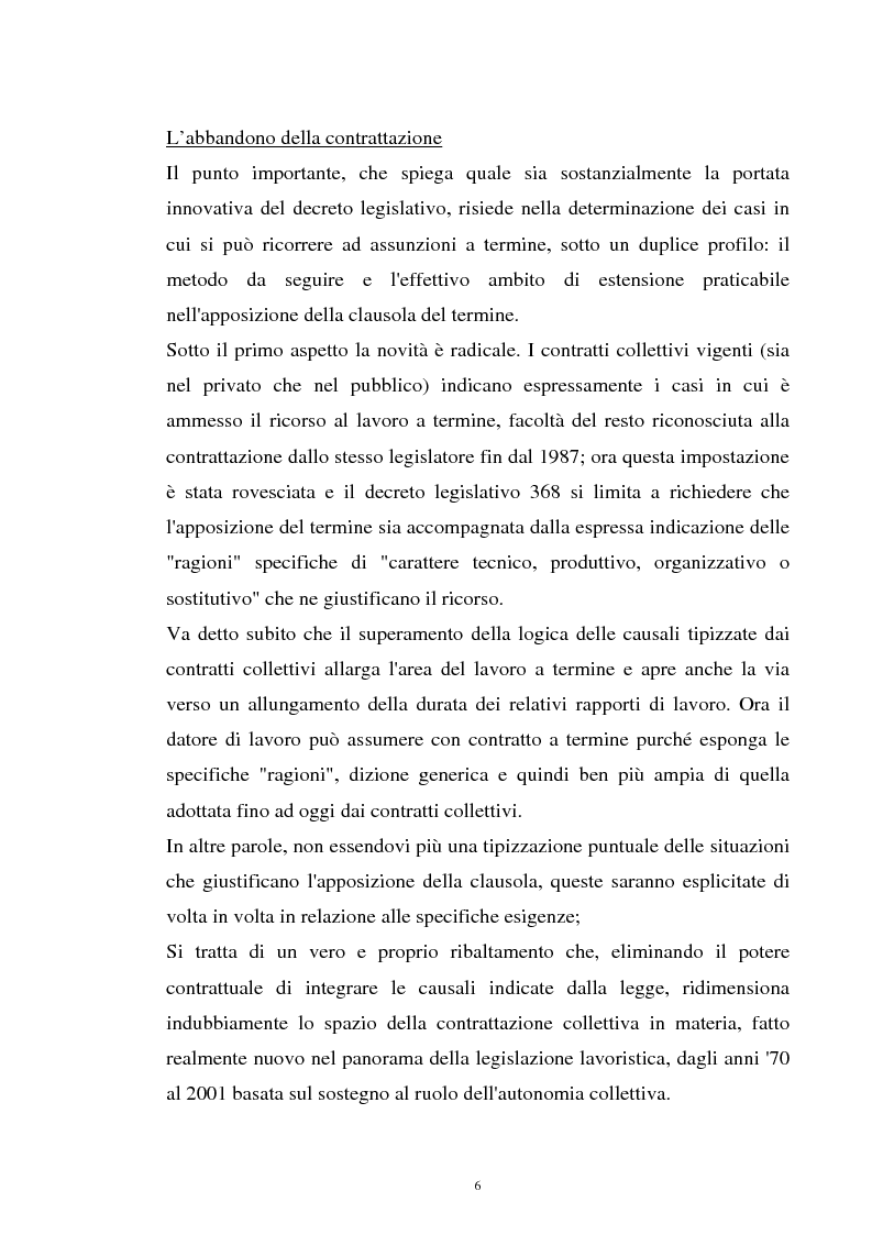 Anteprima della tesi: Il contratto a termine nel pubblico impiego, Pagina 4