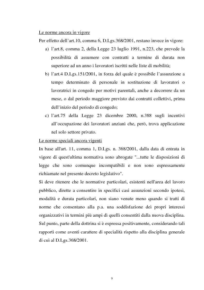 Anteprima della tesi: Il contratto a termine nel pubblico impiego, Pagina 7