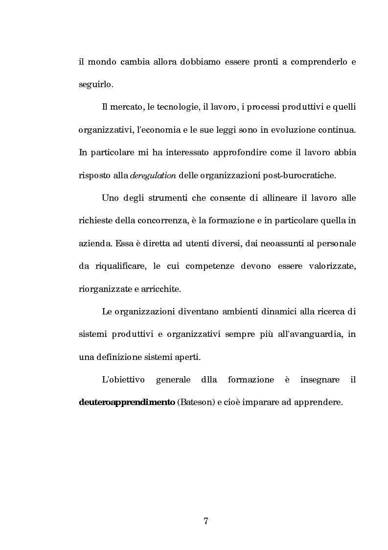 Anteprima della tesi: La progettazione e la comunicazione formativa nelle imprese - il caso Consiel-Alenia Marconi System -, Pagina 2
