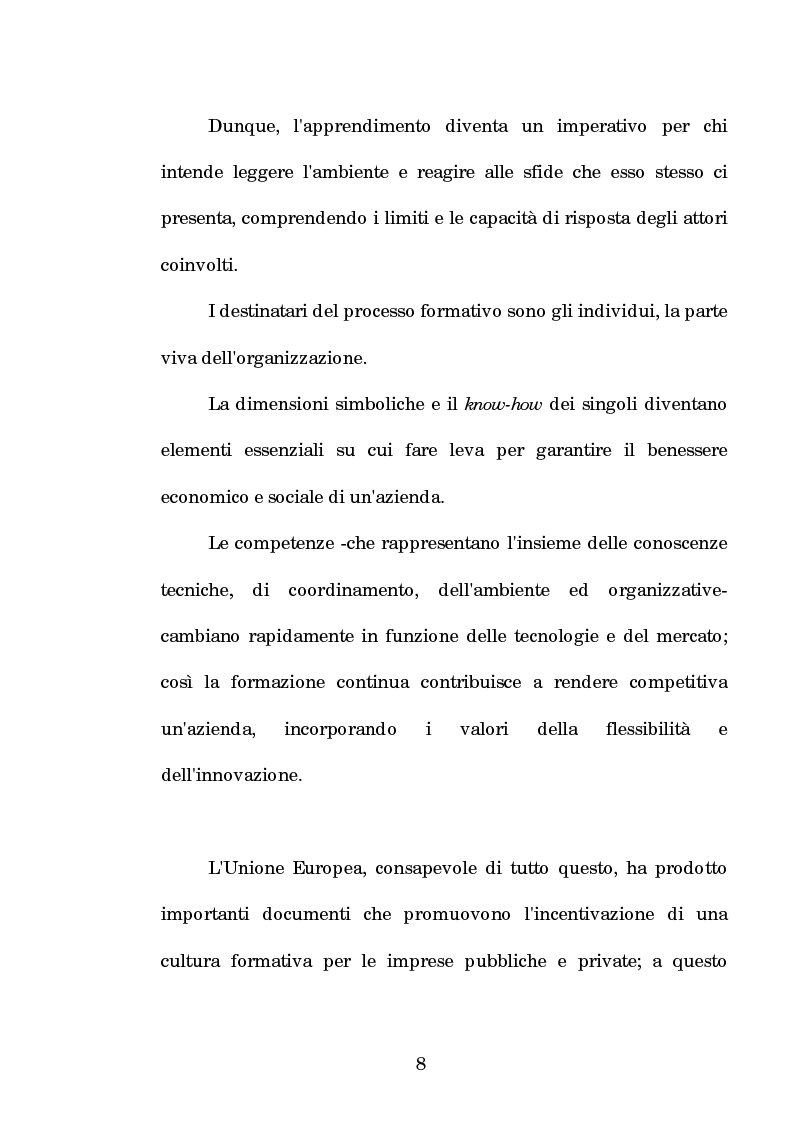 Anteprima della tesi: La progettazione e la comunicazione formativa nelle imprese - il caso Consiel-Alenia Marconi System -, Pagina 3