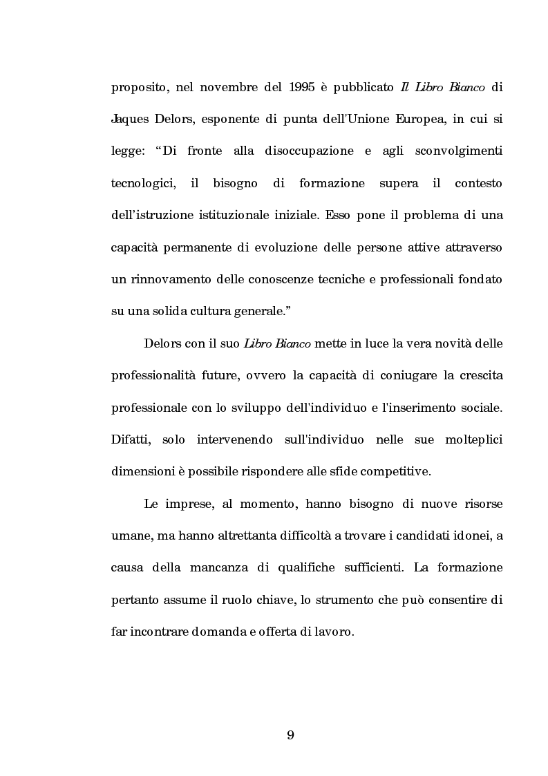 Anteprima della tesi: La progettazione e la comunicazione formativa nelle imprese - il caso Consiel-Alenia Marconi System -, Pagina 4