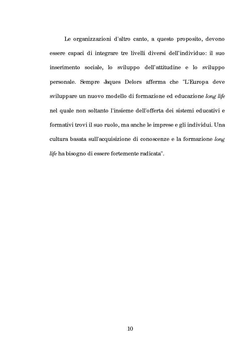 Anteprima della tesi: La progettazione e la comunicazione formativa nelle imprese - il caso Consiel-Alenia Marconi System -, Pagina 5