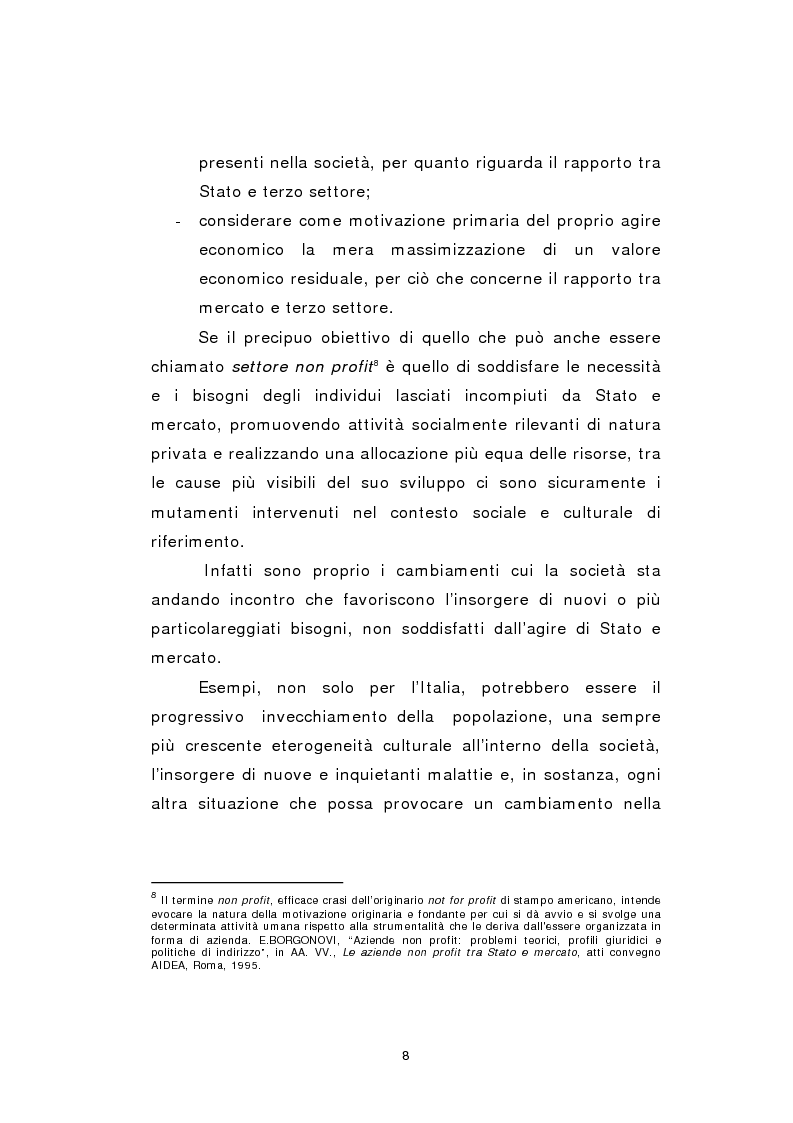 Anteprima della tesi: La raccolta di risorse nelle aziende non profit, Pagina 8