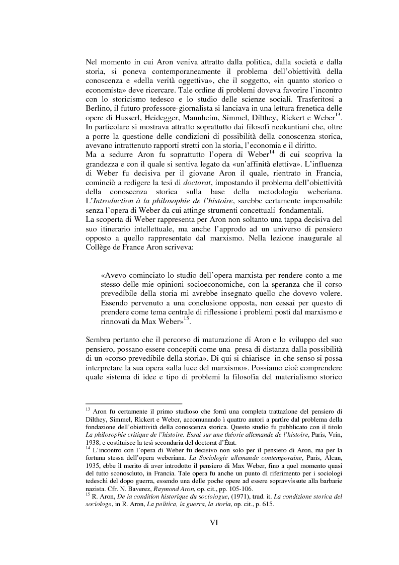 Anteprima della tesi: Filosofie della storia e filosofia critica della storia nel pensiero di Raymond Aron, Pagina 5