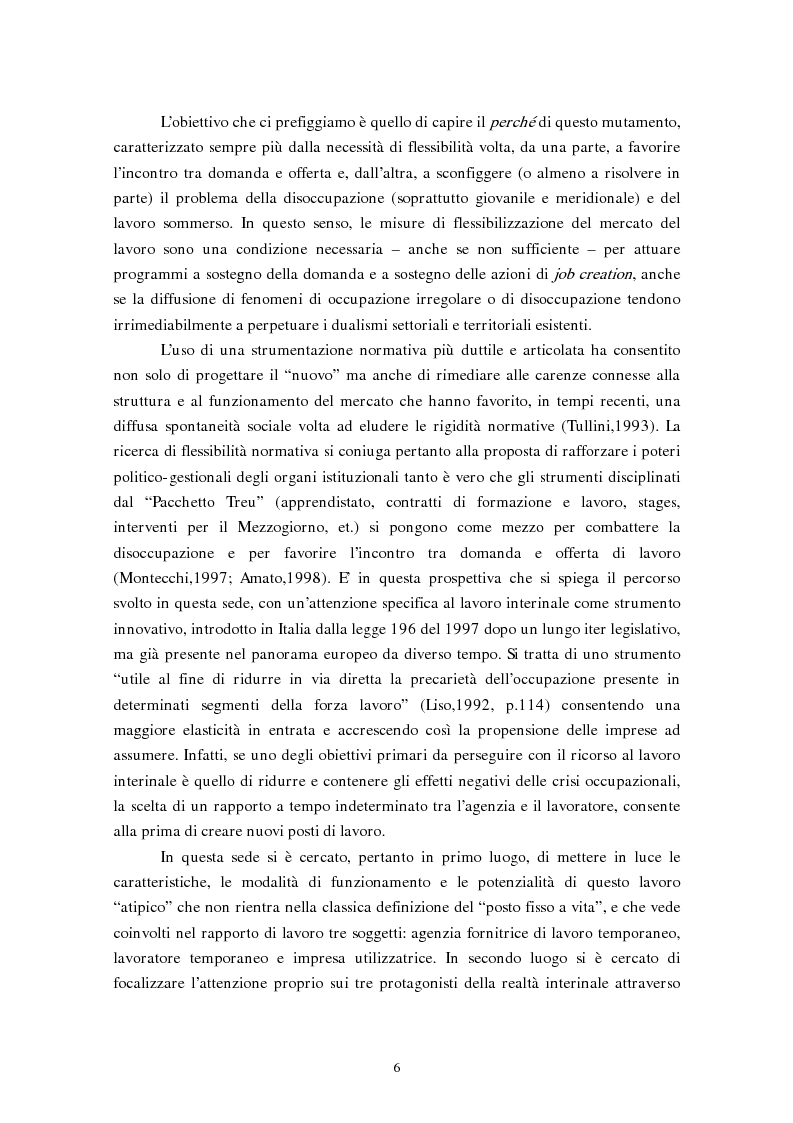 Anteprima della tesi: La flessibilizzazione del mercato del lavoro. Il lavoro interinale., Pagina 3