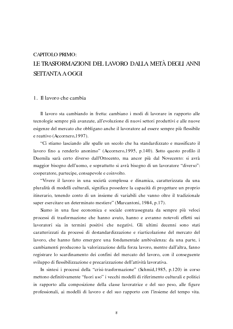 Anteprima della tesi: La flessibilizzazione del mercato del lavoro. Il lavoro interinale., Pagina 5