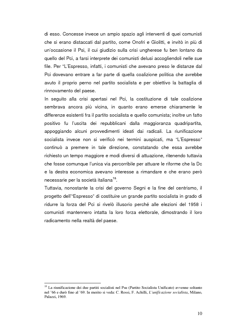 Anteprima della tesi: Destalinizzazione e autonomia socialista nelle pagine de "L'Espresso" (1956-1958), Pagina 10