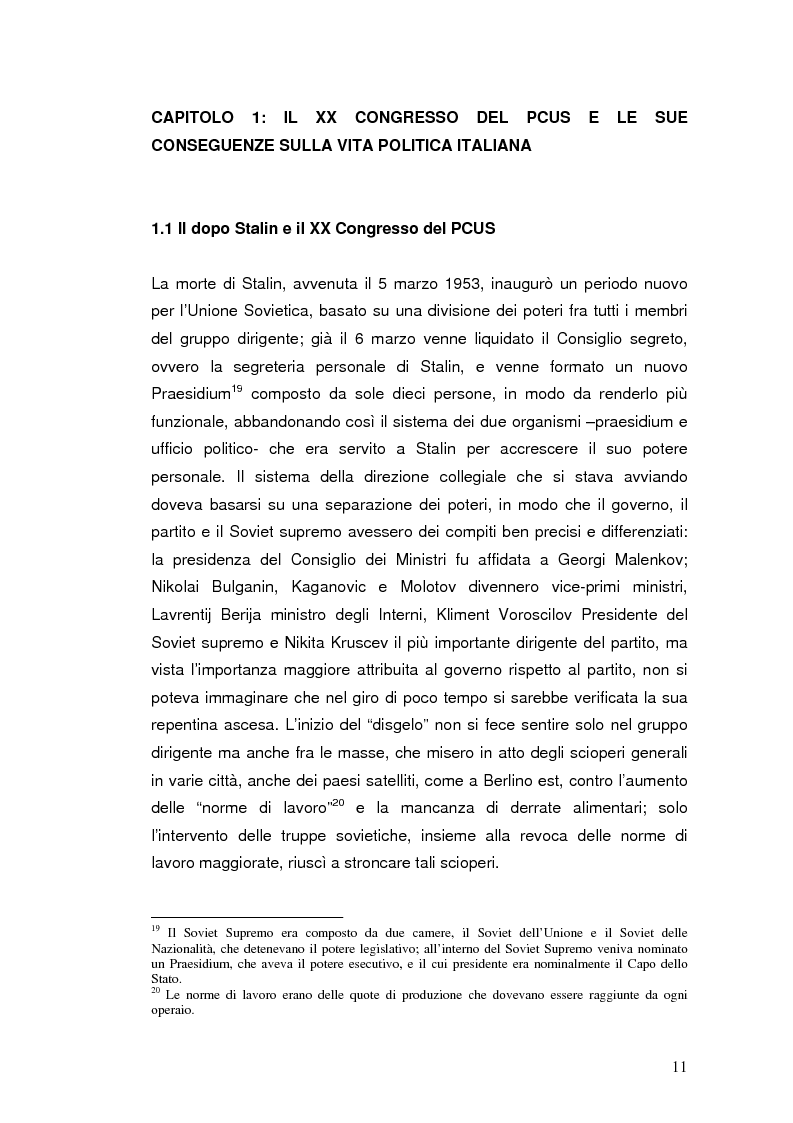Anteprima della tesi: Destalinizzazione e autonomia socialista nelle pagine de "L'Espresso" (1956-1958), Pagina 11