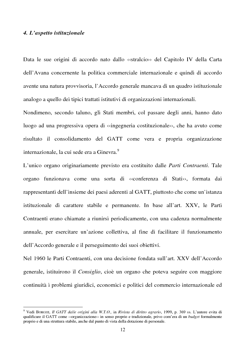 Anteprima della tesi: La partecipazione della CE all'organizzazione mondiale del commercio e i limiti della sua competenza in materia di politica commerciale comune, Pagina 12