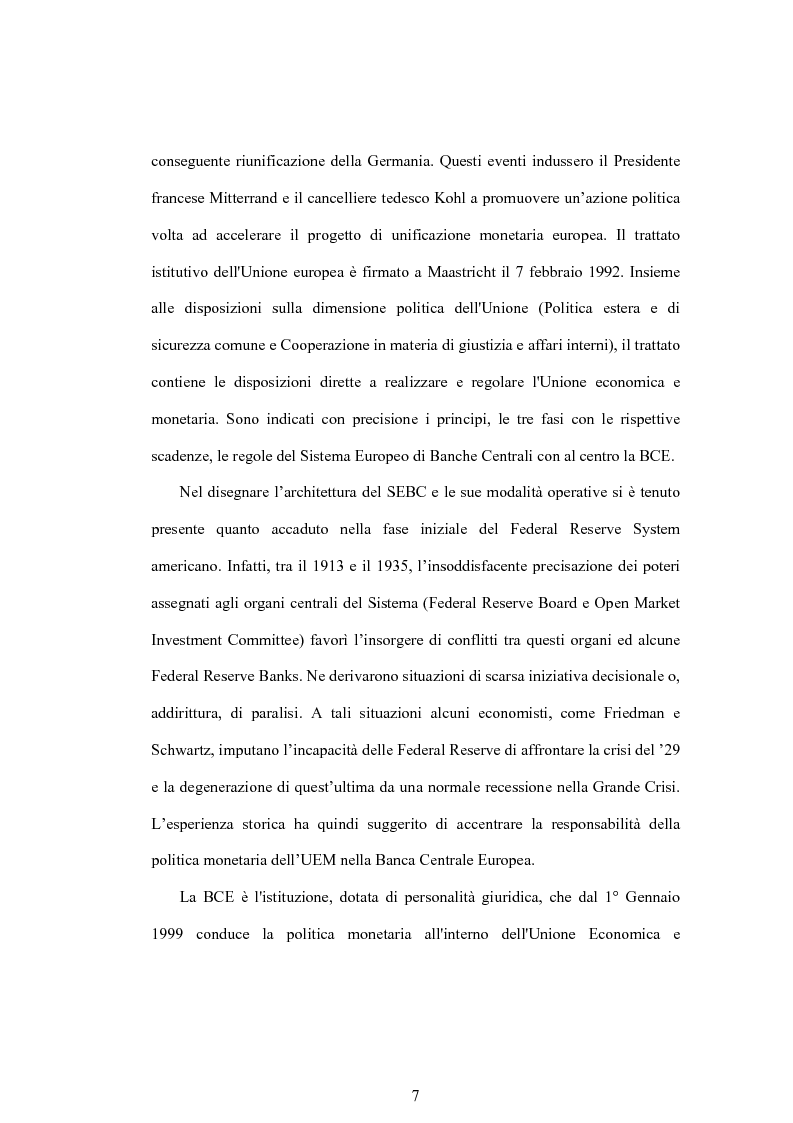 Anteprima della tesi: Struttura finanziaria e meccanismo di trasmissione della politica monetaria, Pagina 4