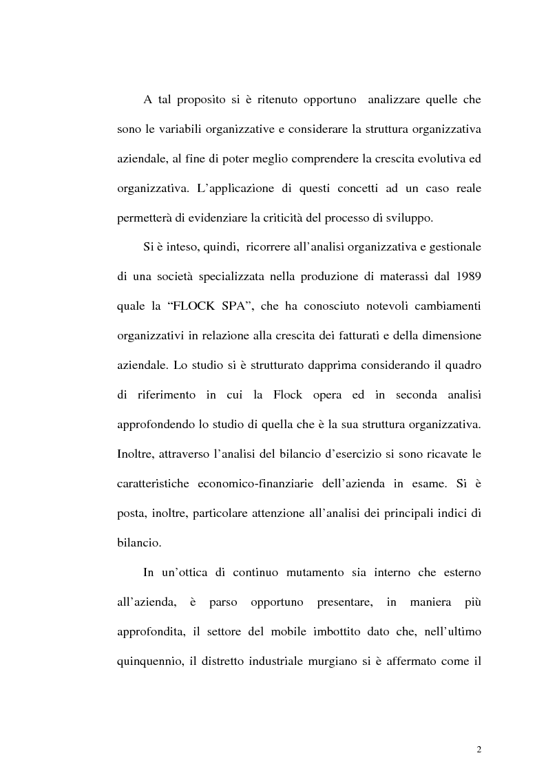 Anteprima della tesi: Aspetti organizzativi e gestionali di un'azienda di produzione di materassi, Pagina 2