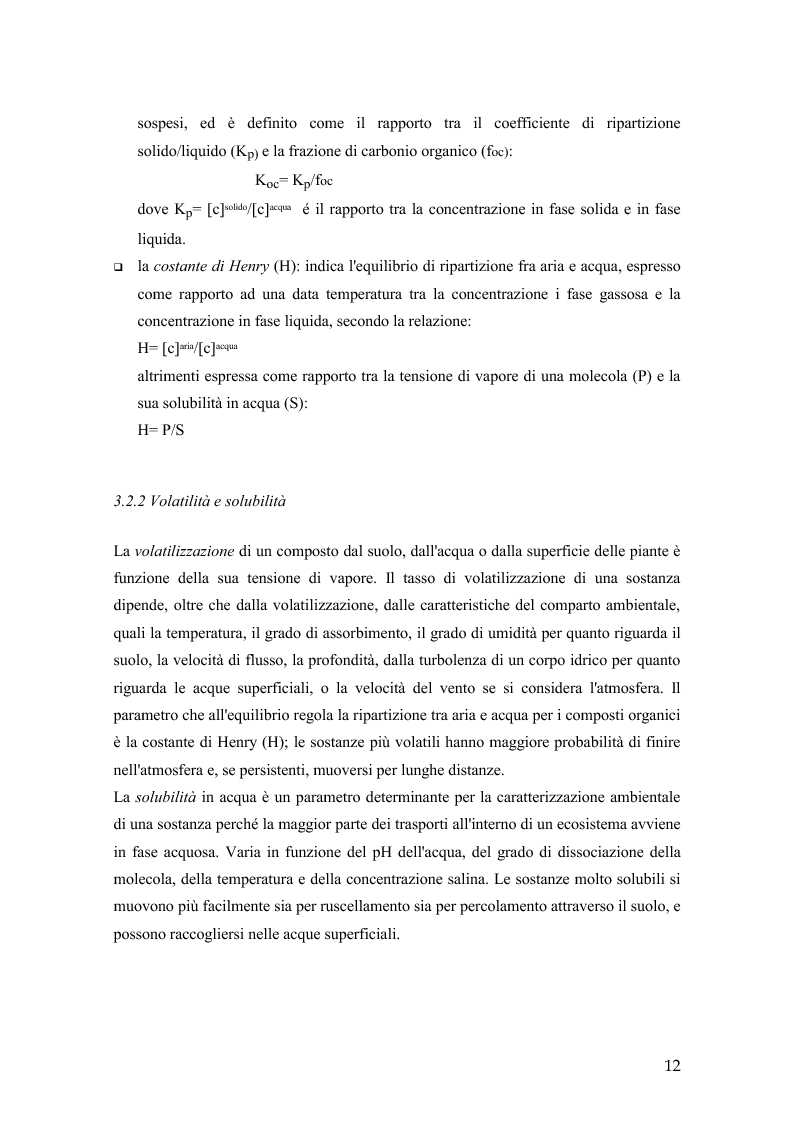 Anteprima della tesi: Metodi per la valutazione della vulnerabilità ambientale in rapporto all'utilizzo degli antiparassitari in agricoltura, Pagina 10