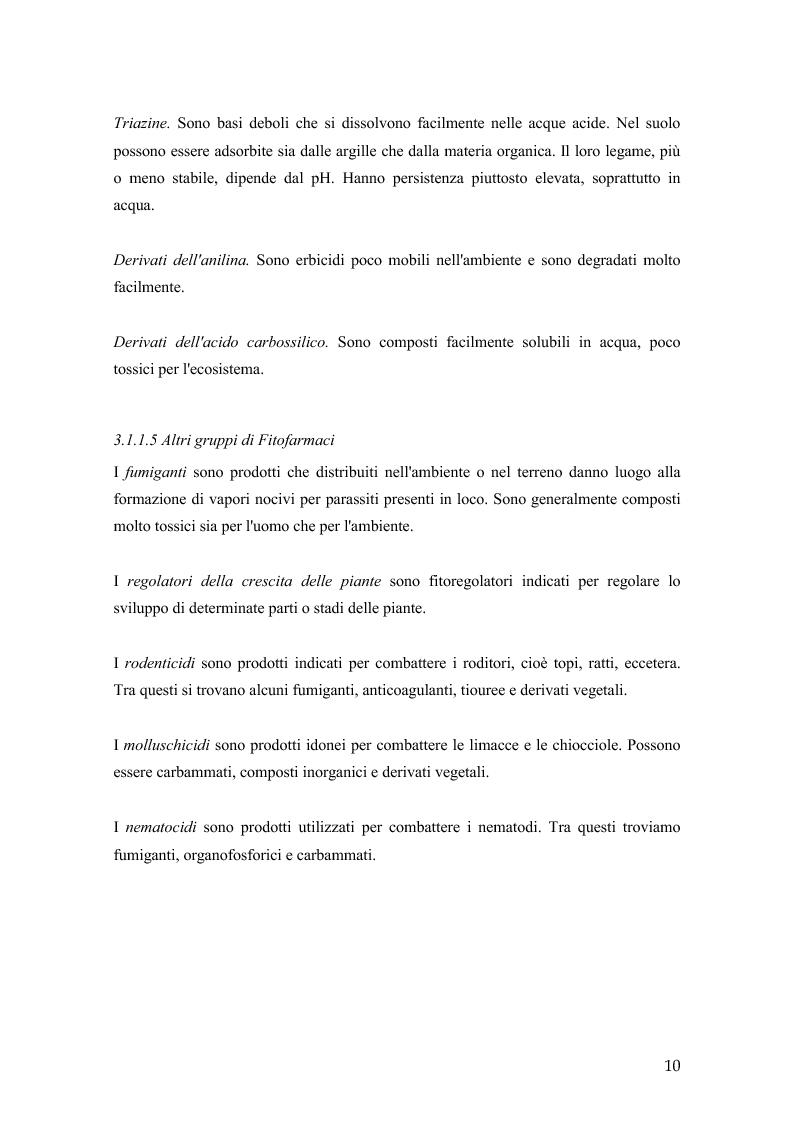 Anteprima della tesi: Metodi per la valutazione della vulnerabilità ambientale in rapporto all'utilizzo degli antiparassitari in agricoltura, Pagina 8