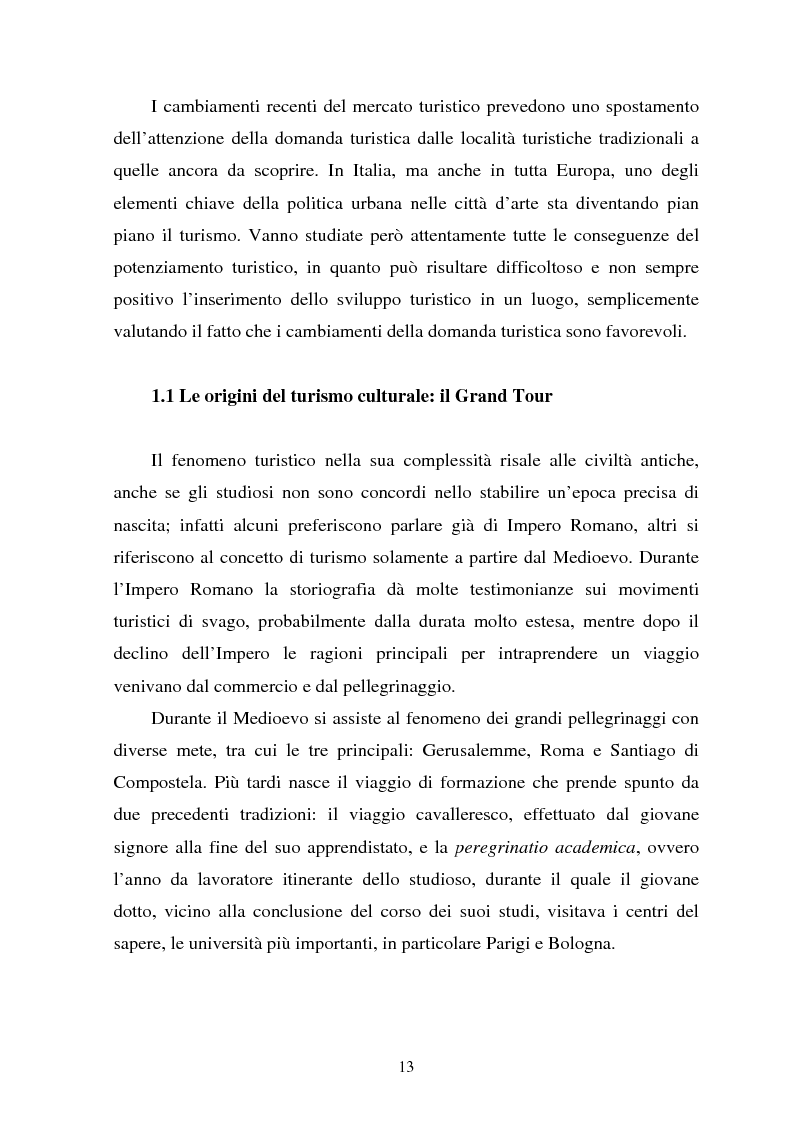 Anteprima della tesi: Il turismo culturale nelle città d'arte. Il caso di Trento, Pagina 10