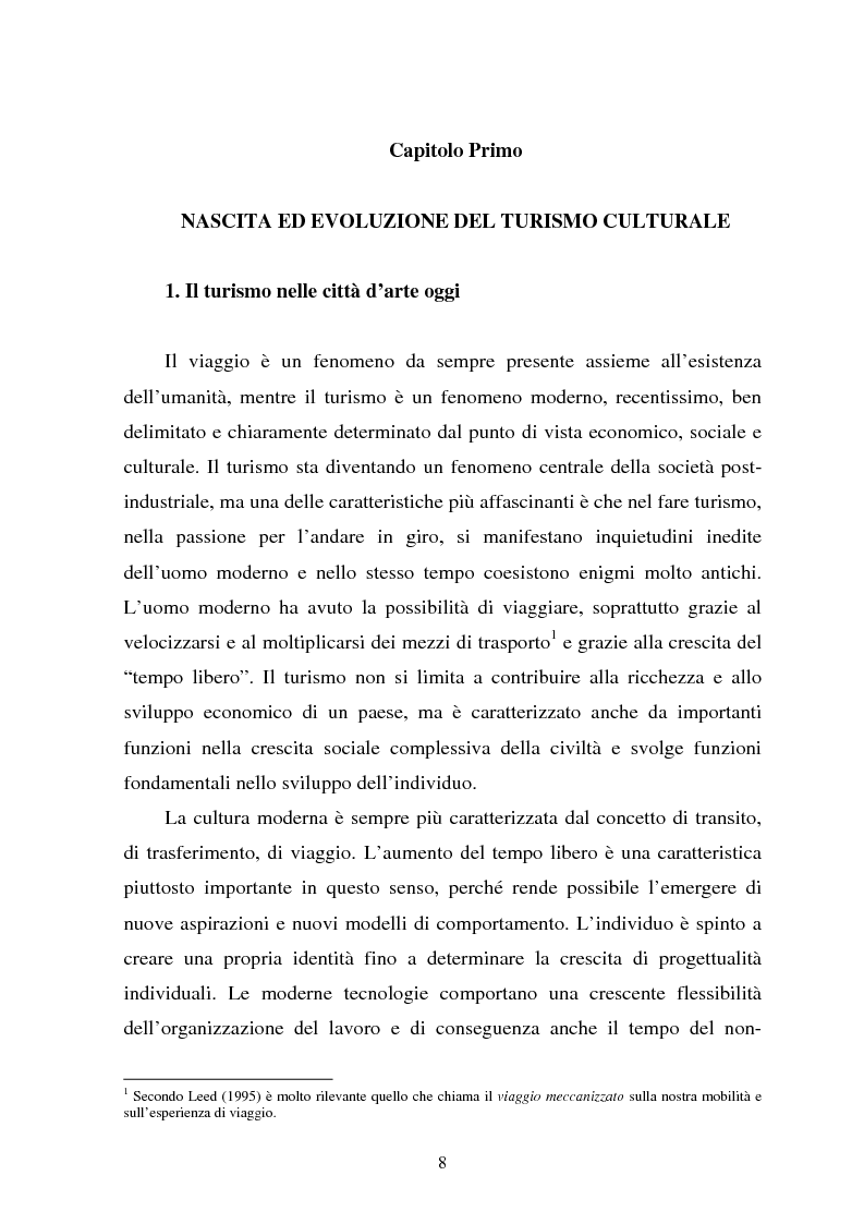 Anteprima della tesi: Il turismo culturale nelle città d'arte. Il caso di Trento, Pagina 5