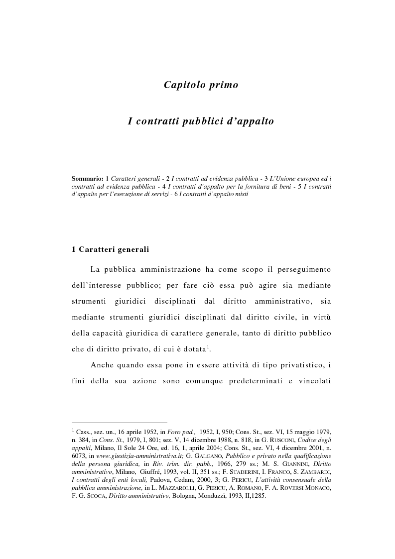 Anteprima della tesi: I sistemi integrati di gara negli appalti pubblici di forniture e servizi, Pagina 3