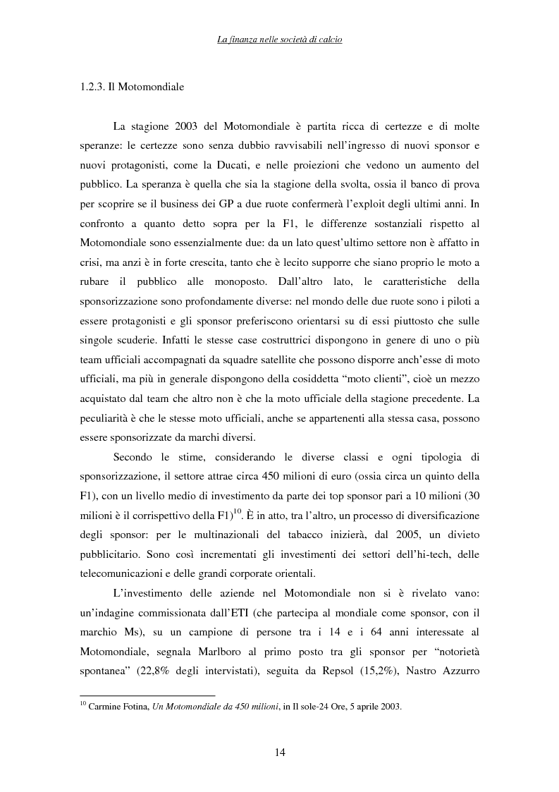 Anteprima della tesi: La finanza nelle società di calcio, Pagina 14