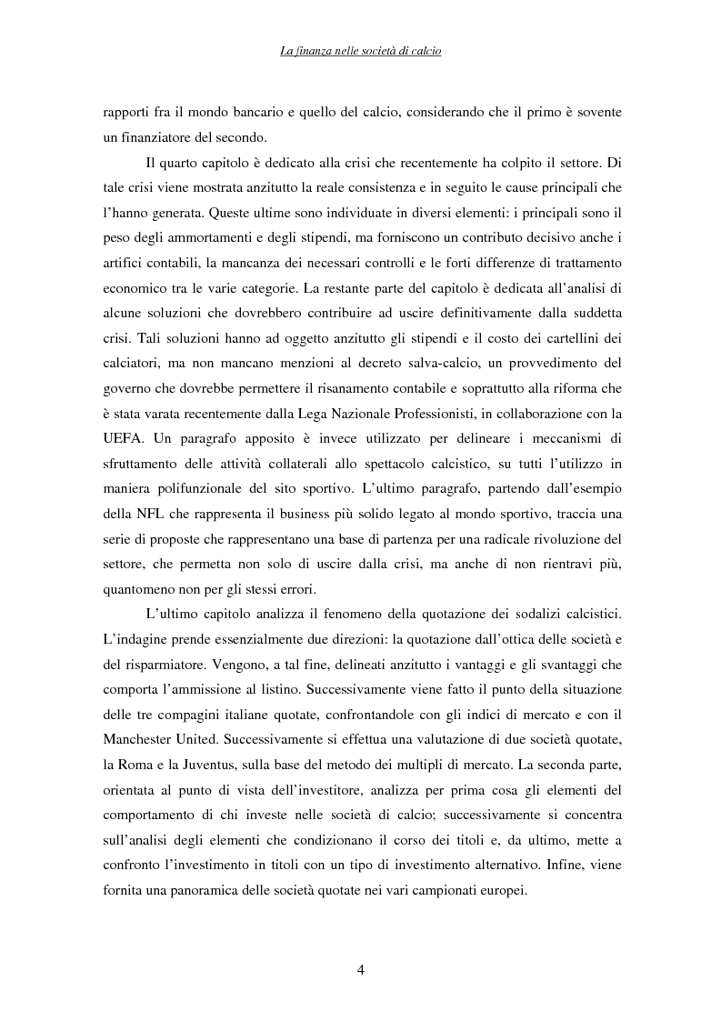 Anteprima della tesi: La finanza nelle società di calcio, Pagina 4