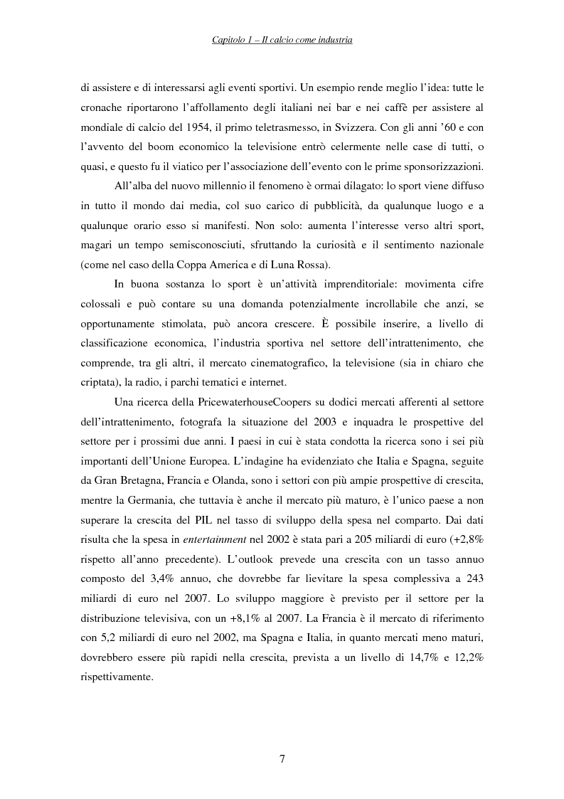 Anteprima della tesi: La finanza nelle società di calcio, Pagina 7
