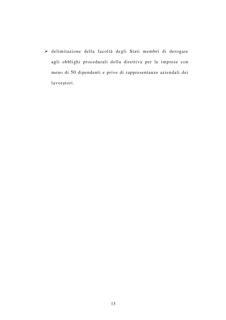 Anteprima della tesi: La tutela dei diritti dei lavoratori in caso di trasferimento d'azienda e di privatizzazione dei servizi pubblici locali, Pagina 11