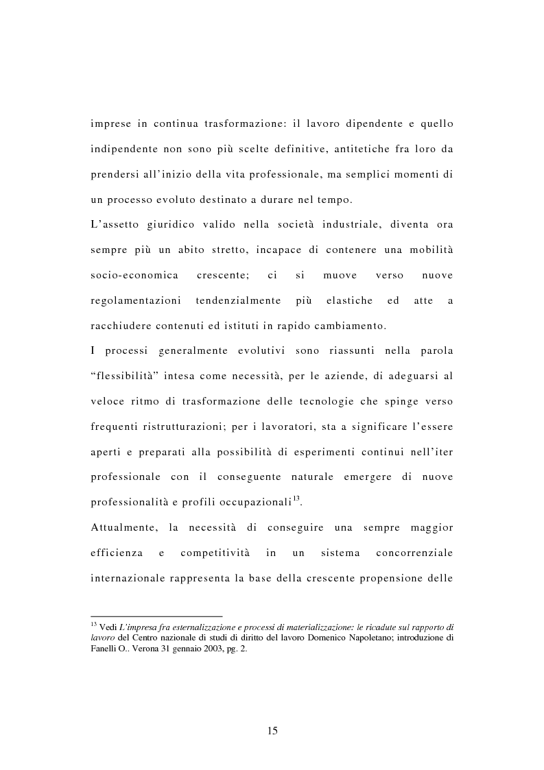Anteprima della tesi: La tutela dei diritti dei lavoratori in caso di trasferimento d'azienda e di privatizzazione dei servizi pubblici locali, Pagina 13