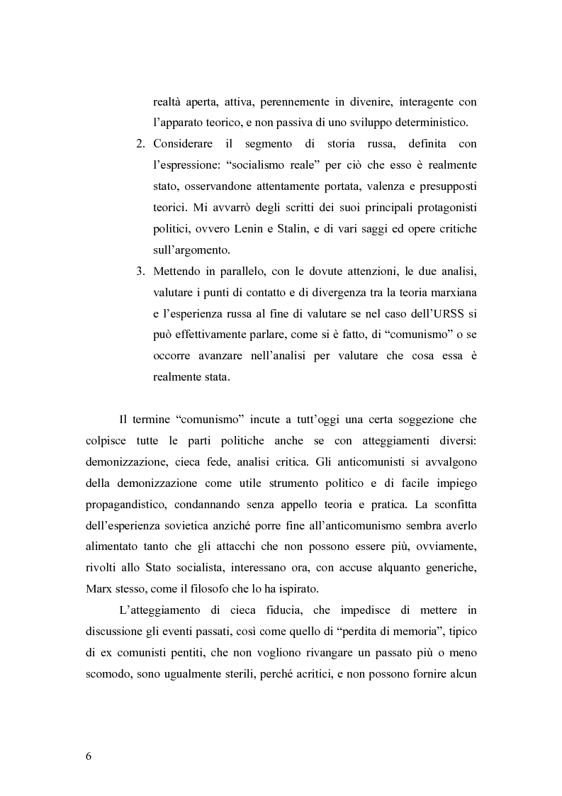 Anteprima della tesi: Marx e il "socialismo reale", Pagina 3