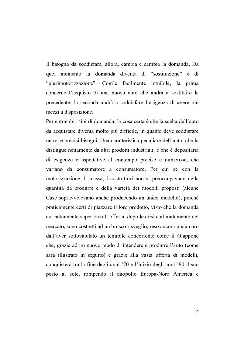 Anteprima della tesi: La riorganizzazione nel settore automotive: il rapporto con i fornitori e la distribuzione, Pagina 12
