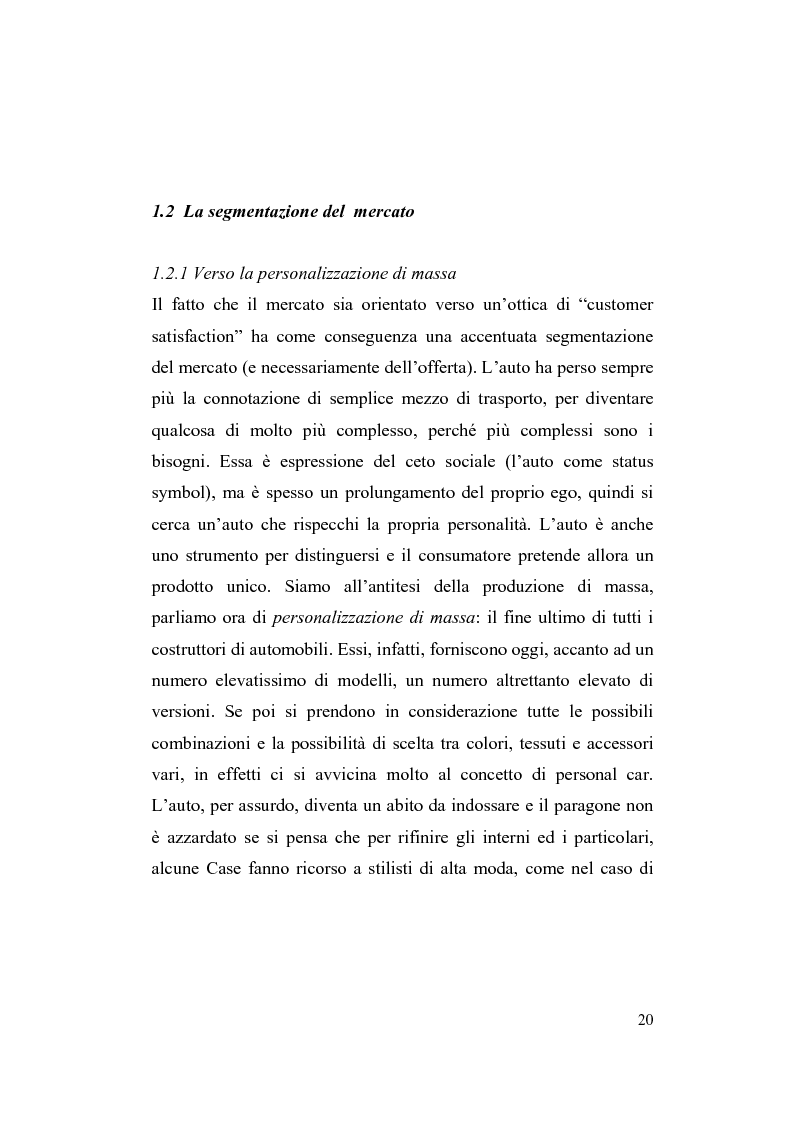 Anteprima della tesi: La riorganizzazione nel settore automotive: il rapporto con i fornitori e la distribuzione, Pagina 14